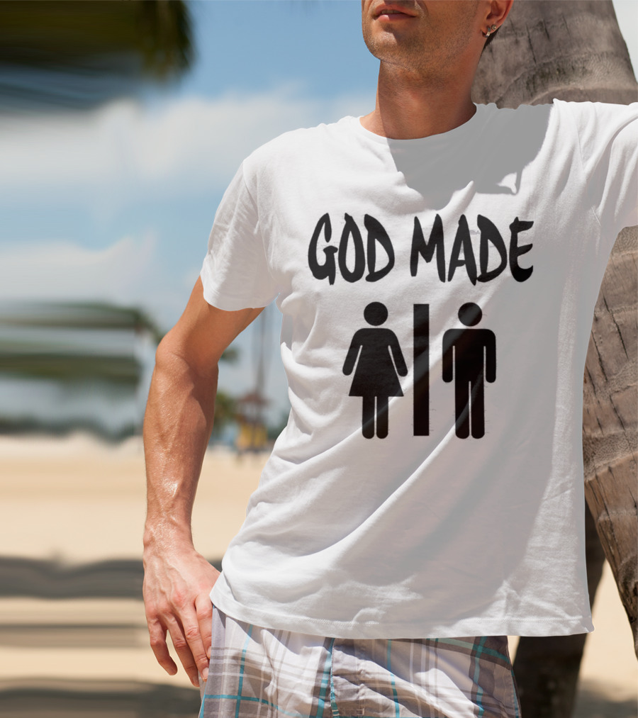 GOD MADE Man Woman Symbols T-Shirt