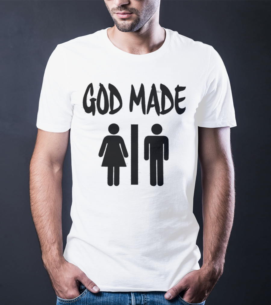 GOD MADE Man Woman Symbols T-Shirt