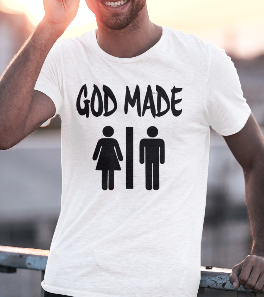 GOD MADE Man Woman Symbols T-Shirt