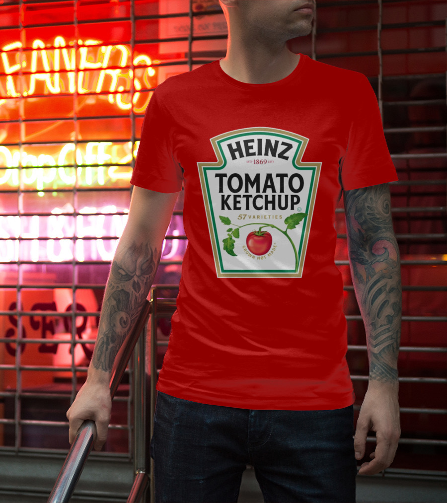 Heinz Tomato Ketchup 57 Varieties Grown Not Made Est 1869 T-Shirt