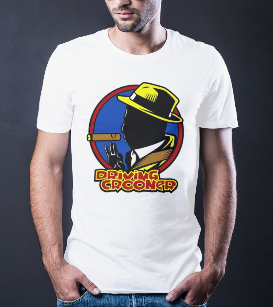 Driving Grooner Fedora Silhouette Cigar T-Shirt