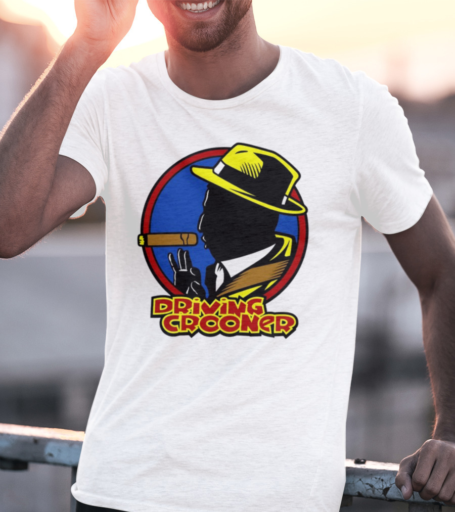 Driving Grooner Fedora Silhouette Cigar T-Shirt
