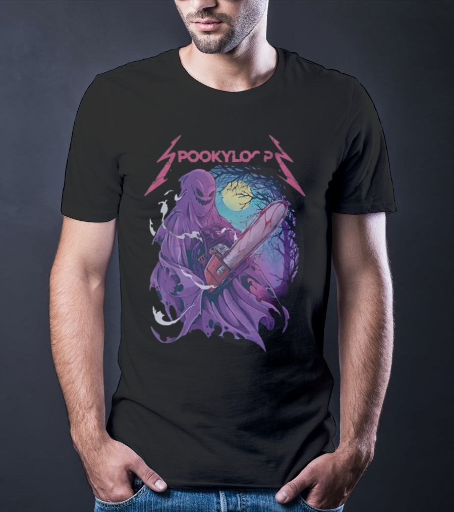 Spookyloop Ride The Chainsaw Grim Specter In Haunted Forest T-Shirt