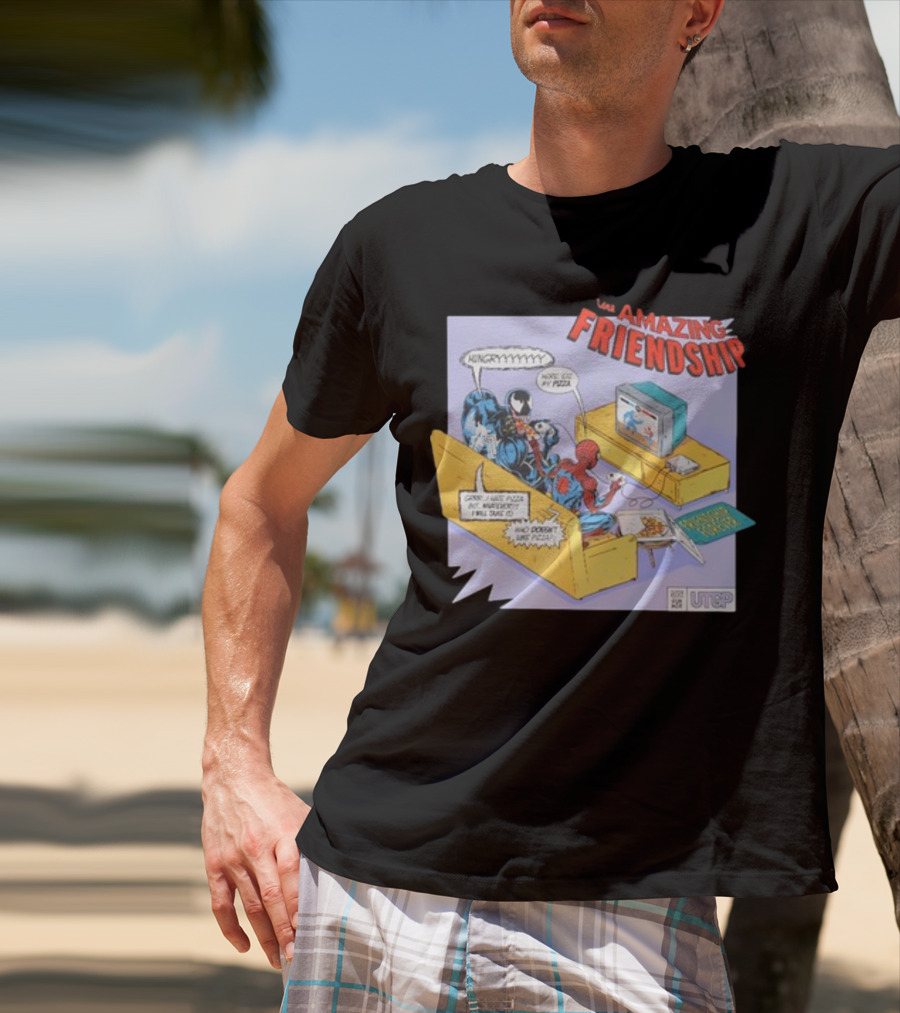 Hungry Pizza Lovers Unite On Couch With Amazing Friendship TV T-Shirt