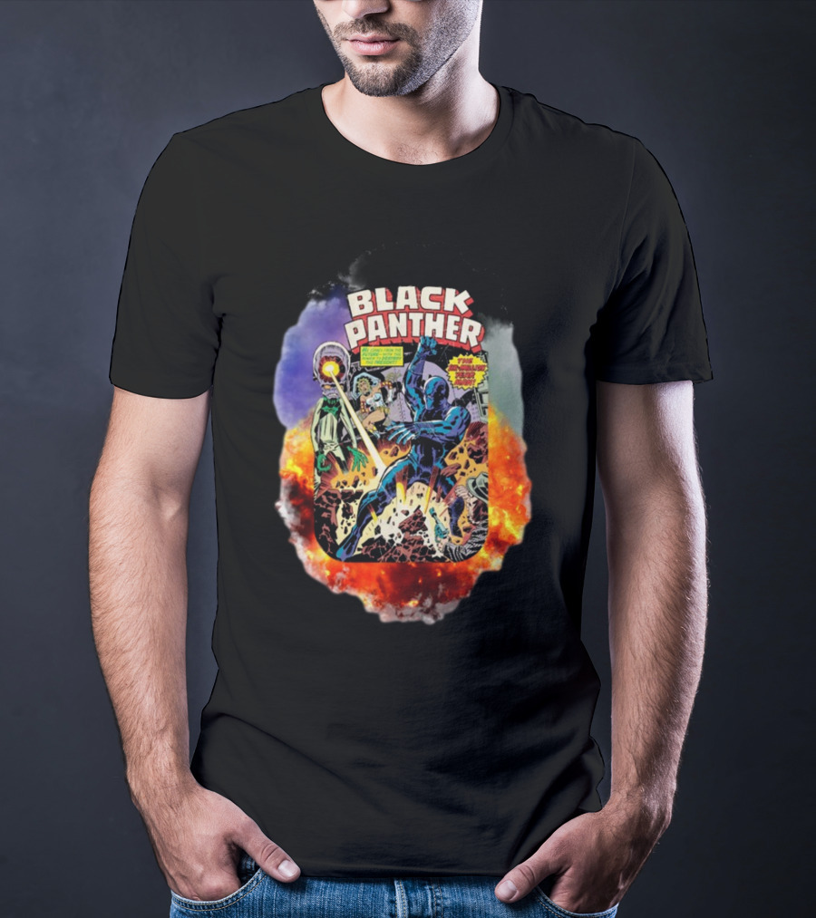 Black Panther Comics Explosive Action The Six-Million Year Man T-Shirt