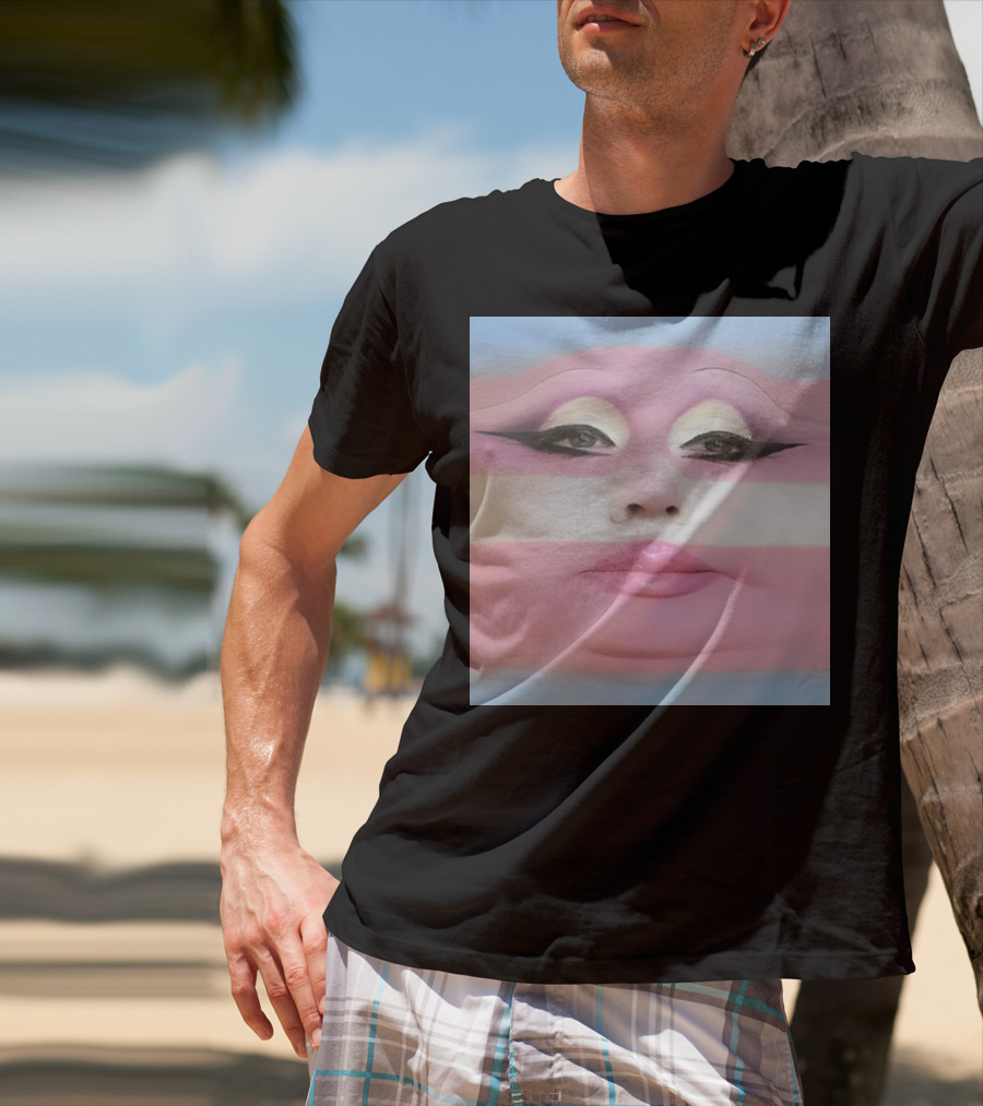 Juno Birch Transgender Flag Face T-Shirt