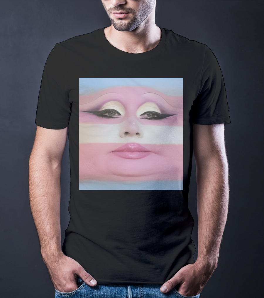 Juno Birch Transgender Flag Face T-Shirt