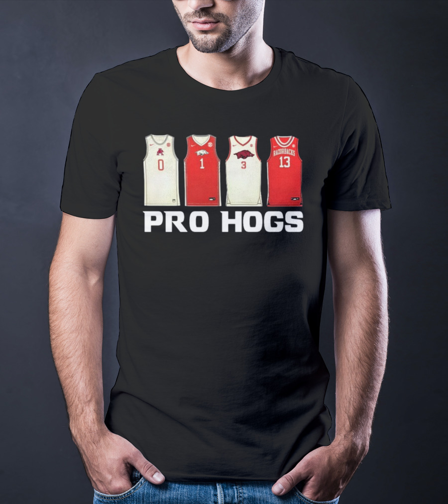 Pro Hogs Arkansas Basketball Jerseys Razorbacks Icons T-Shirt