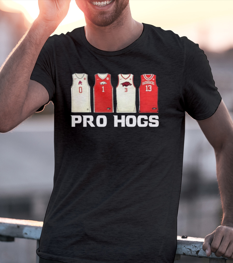 Pro Hogs Arkansas Basketball Jerseys Razorbacks Icons T-Shirt