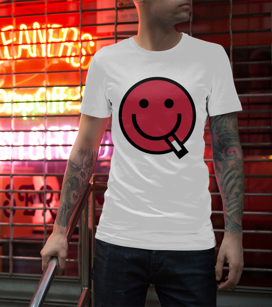 Shopsludgelife Cyggy Smiley Face Tongue T-Shirt