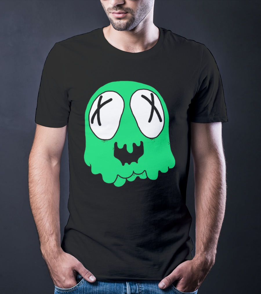 Sludge Life Shop Ghost Green Blob With X Eyes T-Shirt