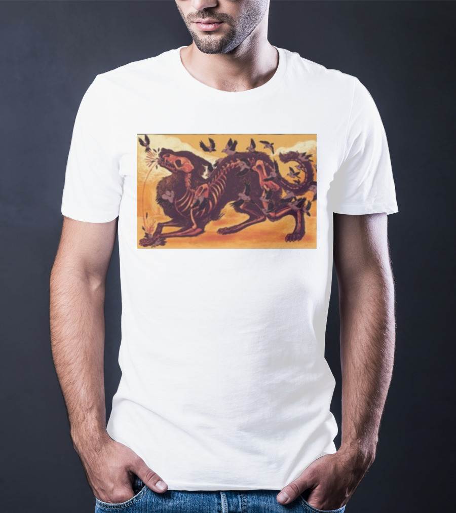 I Lost My Head Again Skeleton Wolves Corvus Ravens T-Shirt