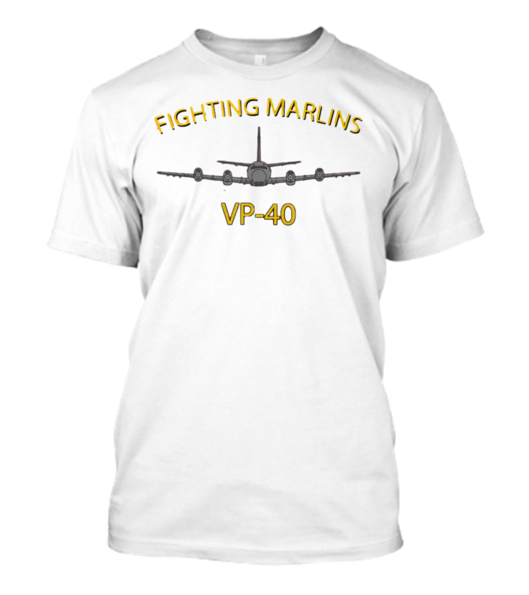 Fighting Marlins VP-40 P-3 Orion Patrol Squadron Airplane Emblem T-Shirt