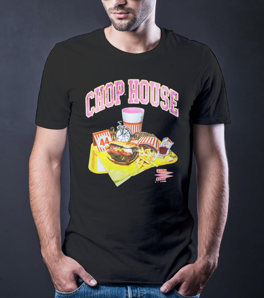 Chop House 44 Fast Food Combo With Burger Fries Drink And Condiments T-Shirt