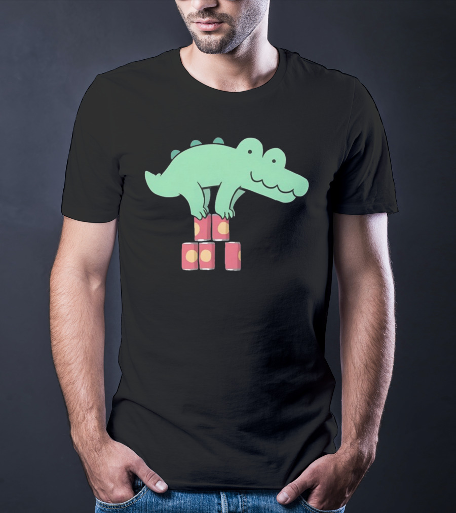 Deadlycomics Orlando Alligator Balancing On Cans T-Shirt