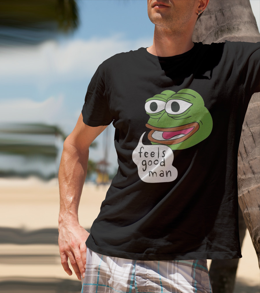 Pepe Feels Good Man Meme Iconic Expression T-Shirt