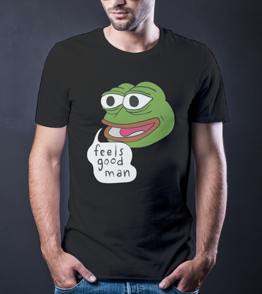 Pepe Feels Good Man Meme Iconic Expression T-Shirt