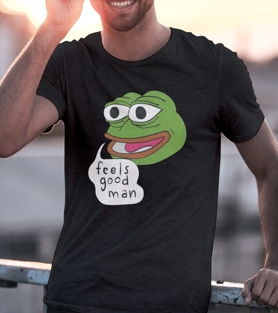 Pepe Feels Good Man Meme Iconic Expression T-Shirt