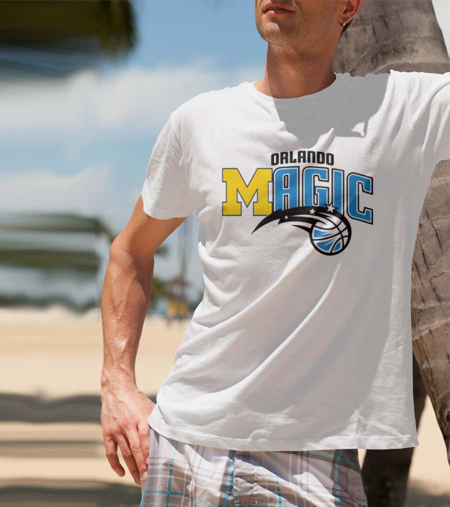Orlando Magic Michigan Sports Collab Swanky Wolverine T-Shirt