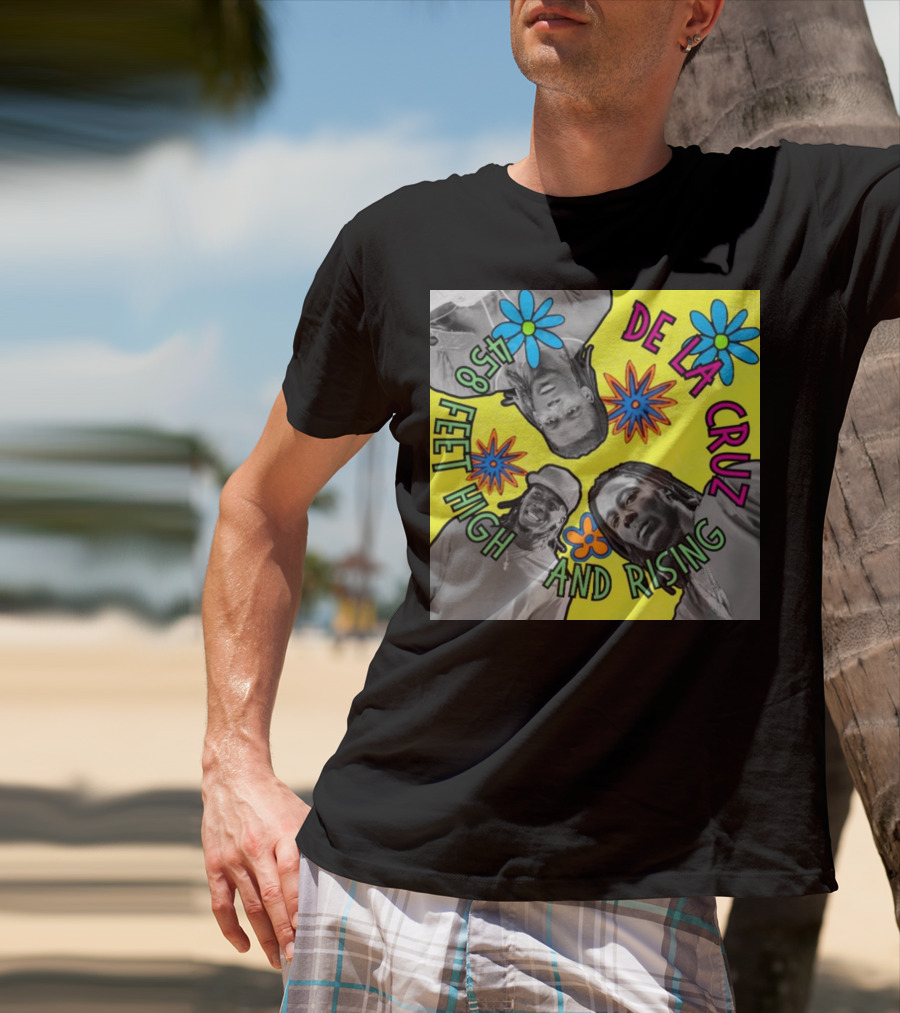 De La Cruz 458 Feet High And Rising Psychedelic Baseball Legend T-Shirt
