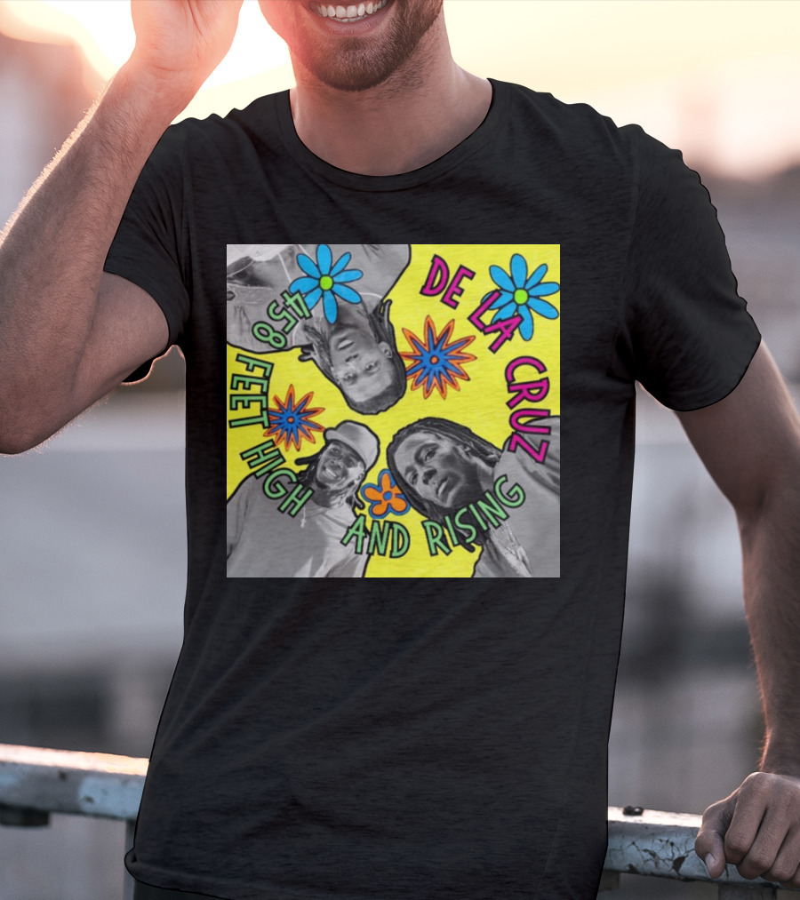 De La Cruz 458 Feet High And Rising Psychedelic Baseball Legend T-Shirt