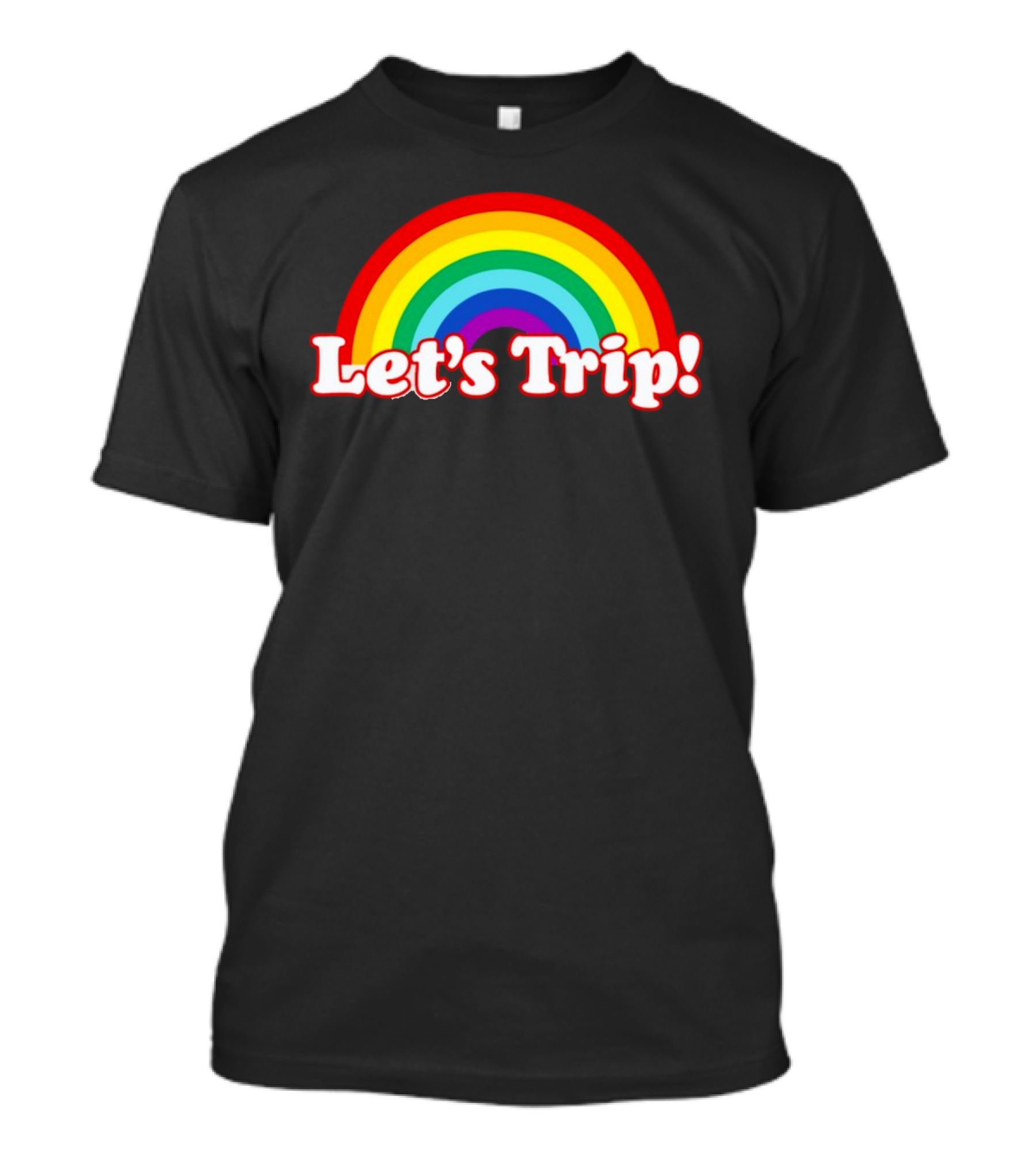 Let's Trip Rainbow Retro Colorful T-Shirt