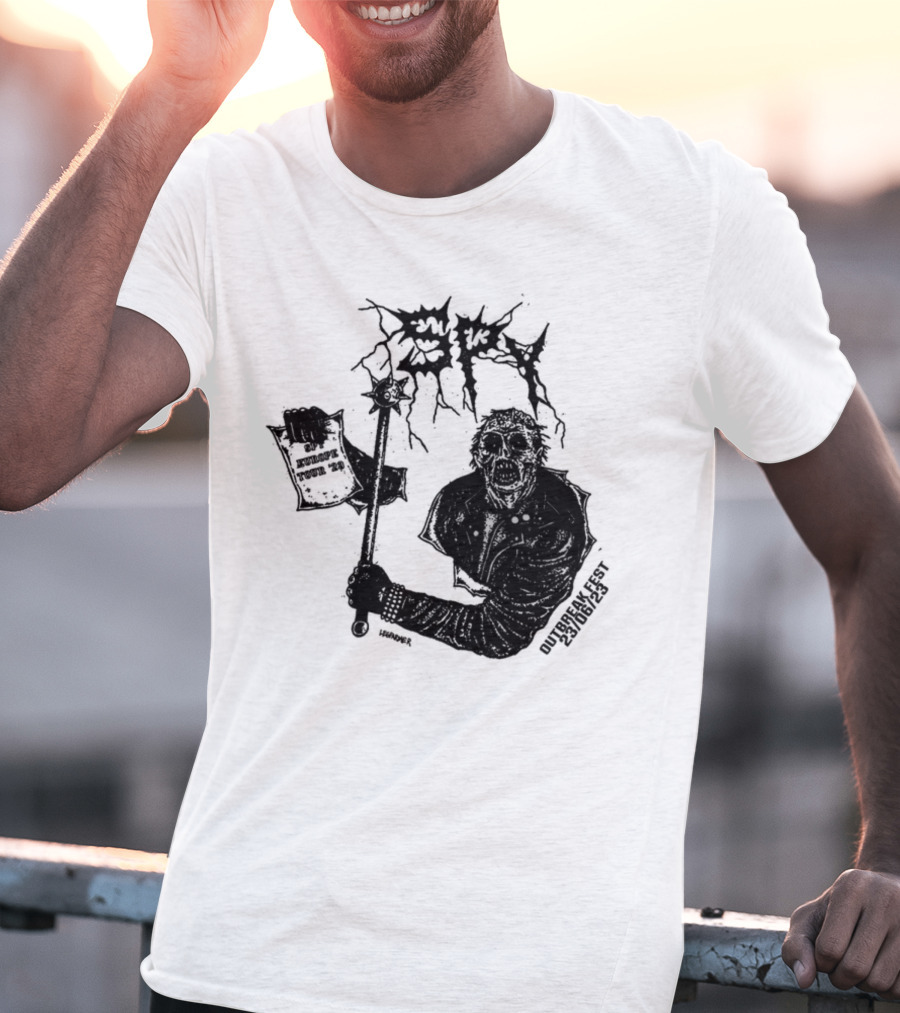 Spy Worldwide Outbreak Fest 23-06/25 Metal Zombie T-Shirt