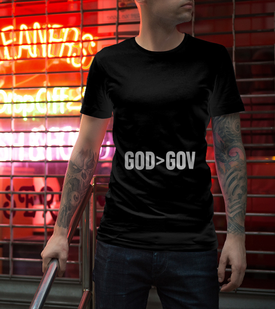 Tpusa Merch God Greater Than Gov T-Shirt
