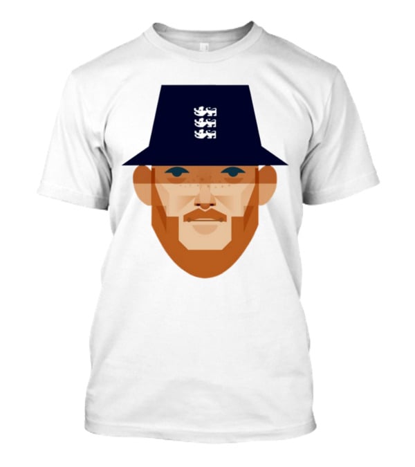Stanley Chow Ben Stokes England Cricket Hat Three Lions T-Shirt
