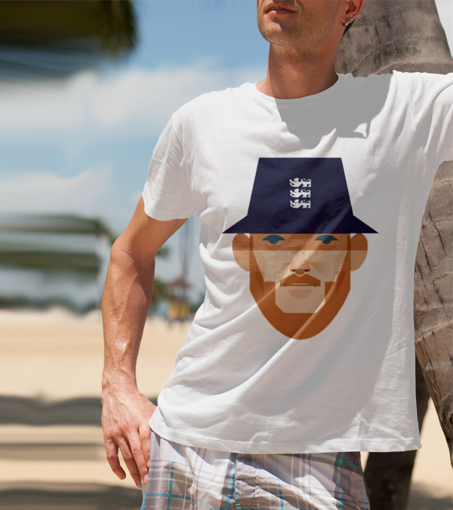 Stanley Chow Ben Stokes England Cricket Hat Three Lions T-Shirt