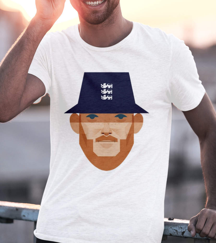 Stanley Chow Ben Stokes England Cricket Hat Three Lions T-Shirt