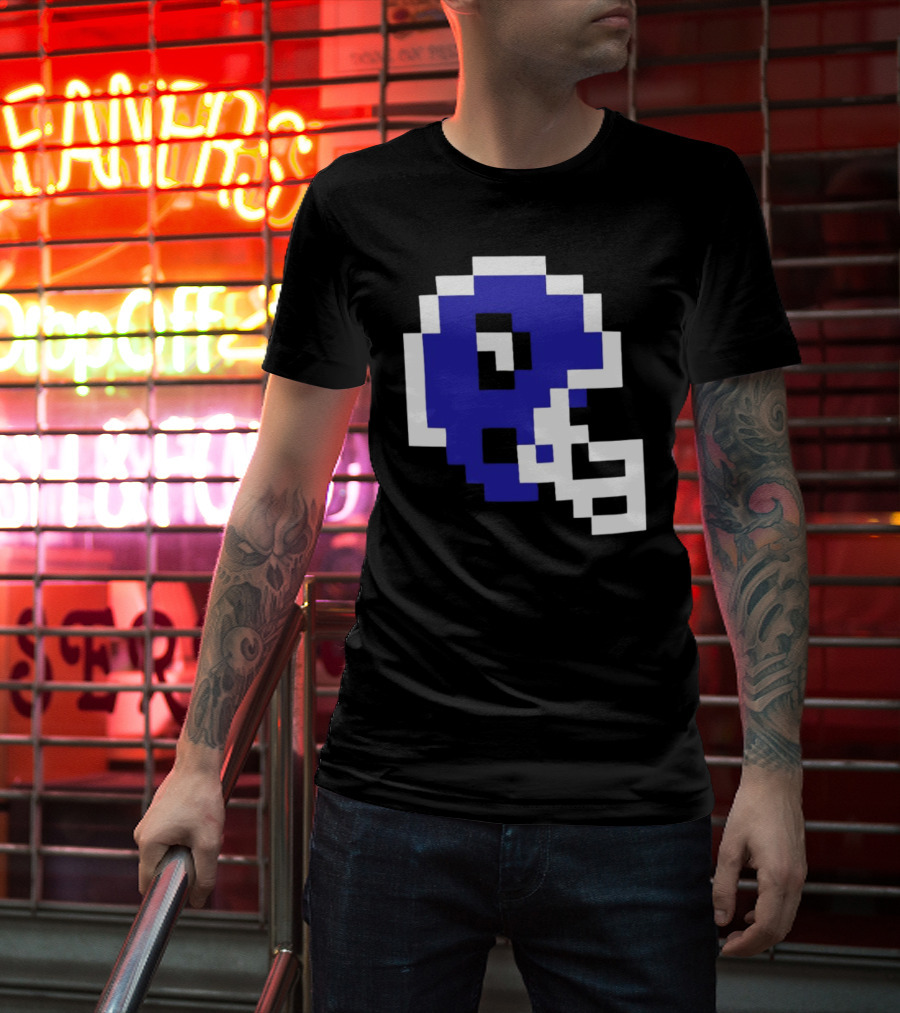 Thatsgoodsports 8 Bit New Retro Football Helmet T-Shirt