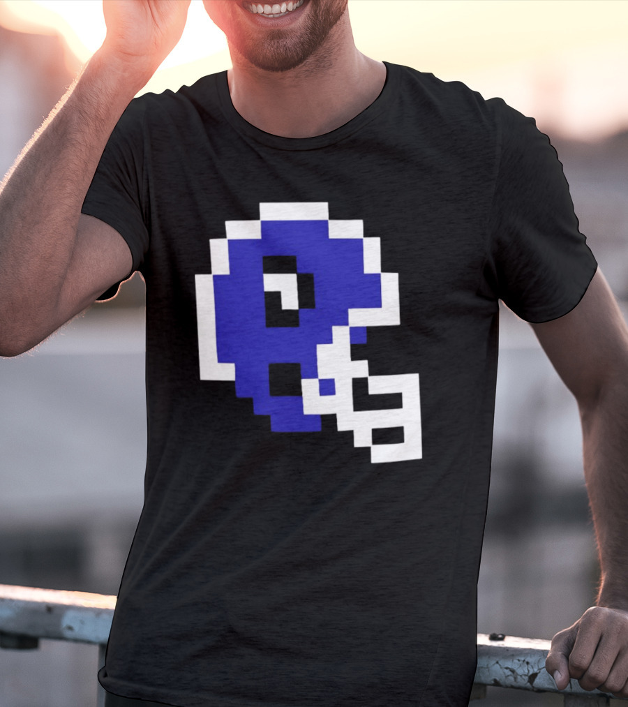 Thatsgoodsports 8 Bit New Retro Football Helmet T-Shirt