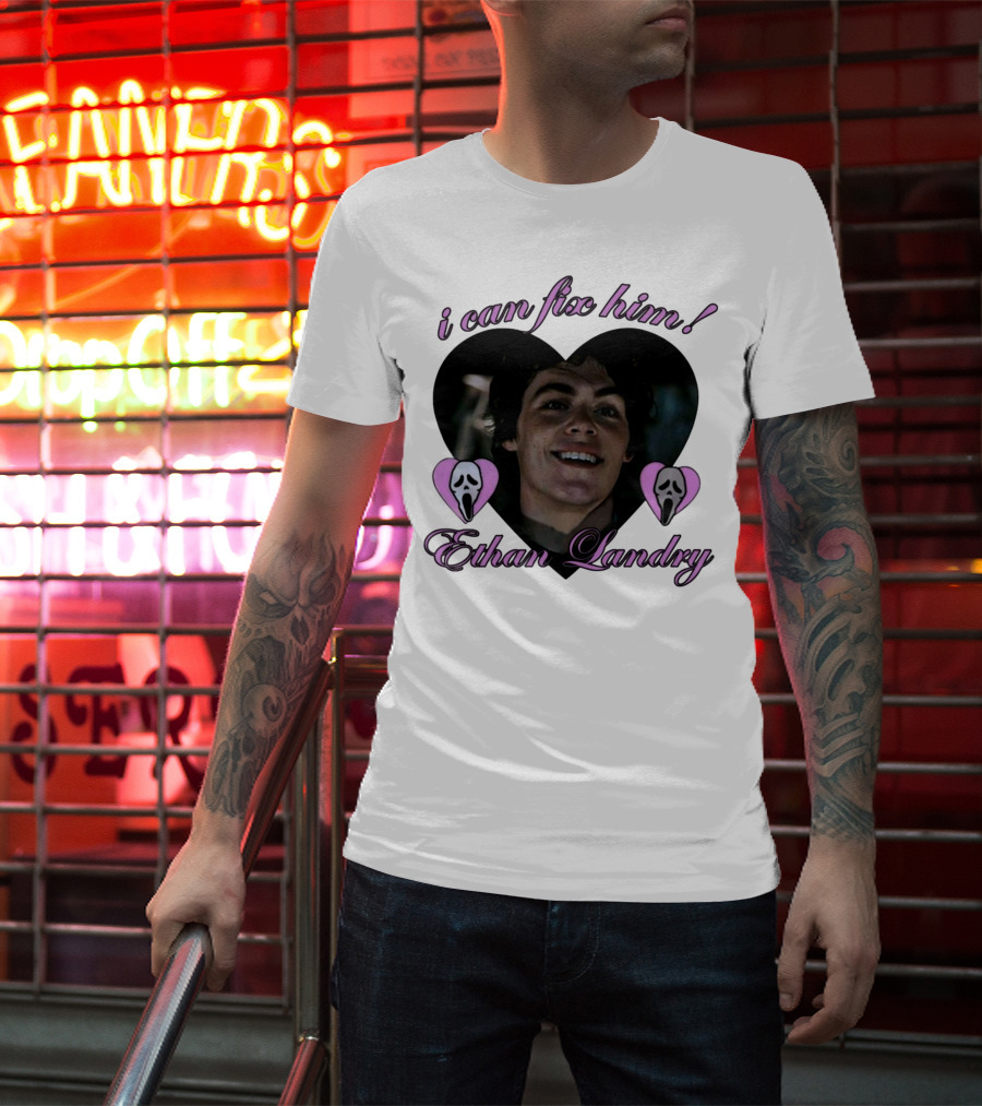 I Can Fix Him Ethan Landry Heart Scream Mask T-Shirt