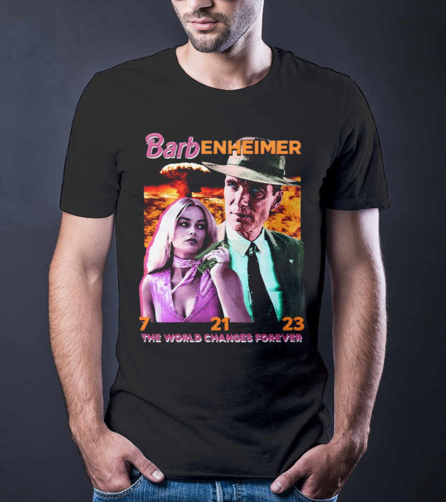 Barbenheimer The World Changes Forever 7 21 23 T-Shirt