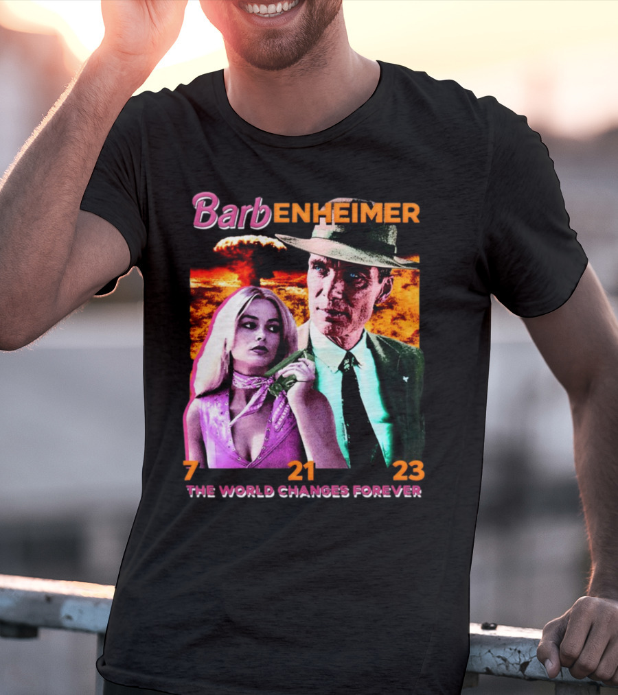 Barbenheimer The World Changes Forever 7 21 23 T-Shirt