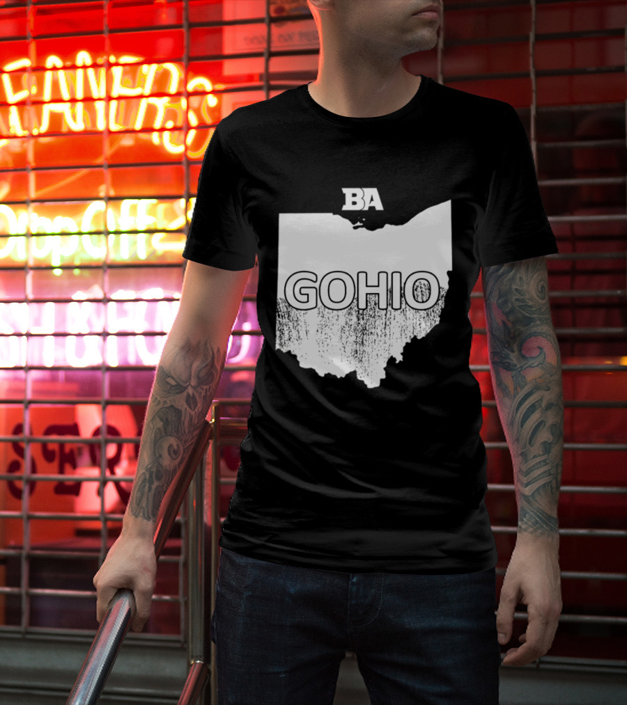 BA GOHIO Ohio Map T-Shirt