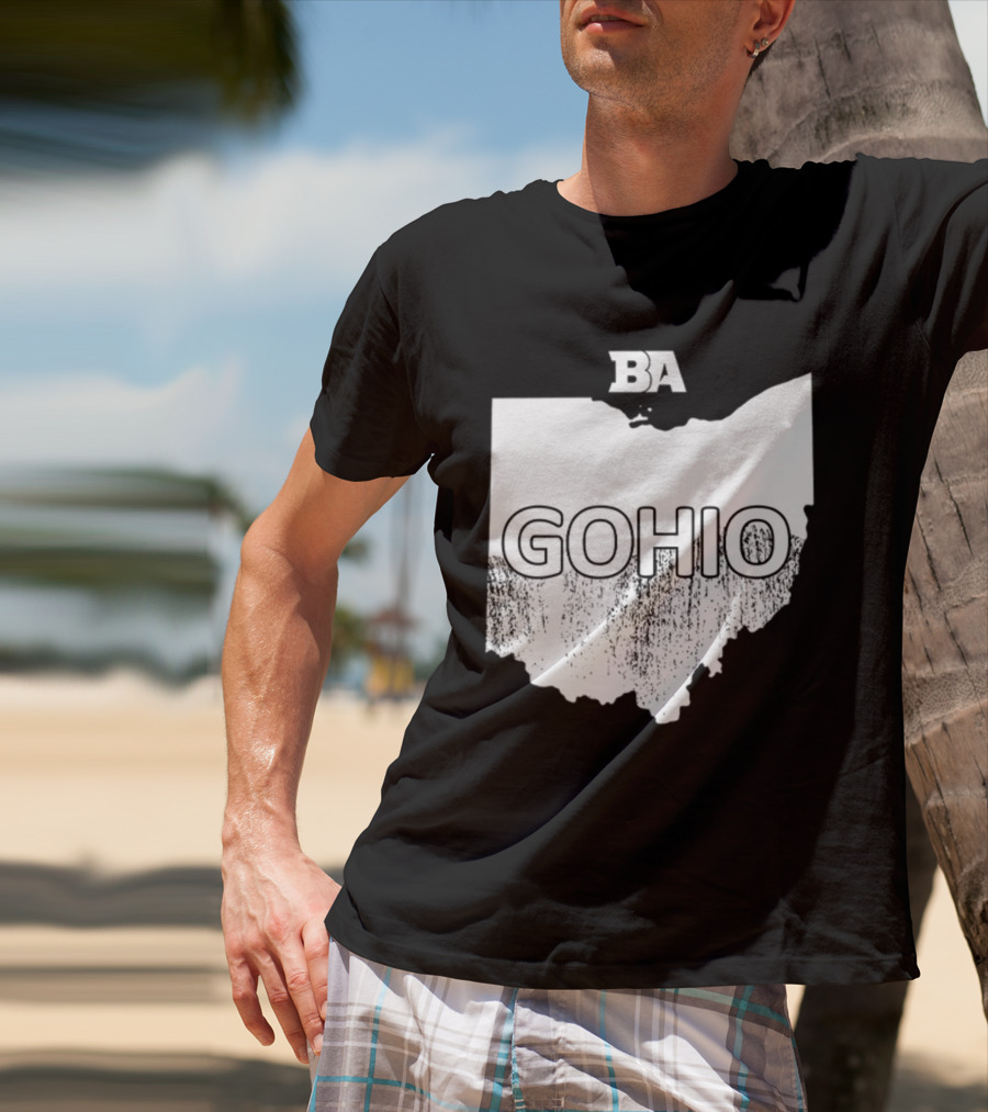 BA GOHIO Ohio Map T-Shirt