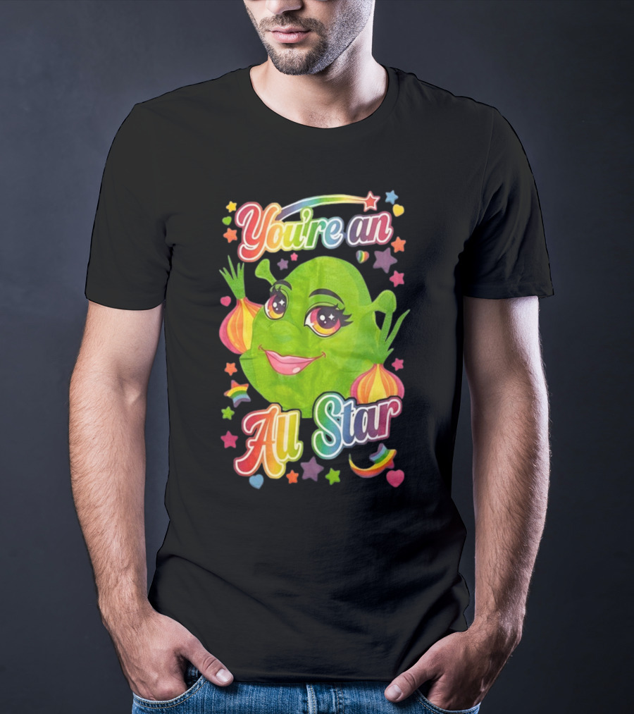 You're An All Star Shrek Rainbow Emojis T-Shirt
