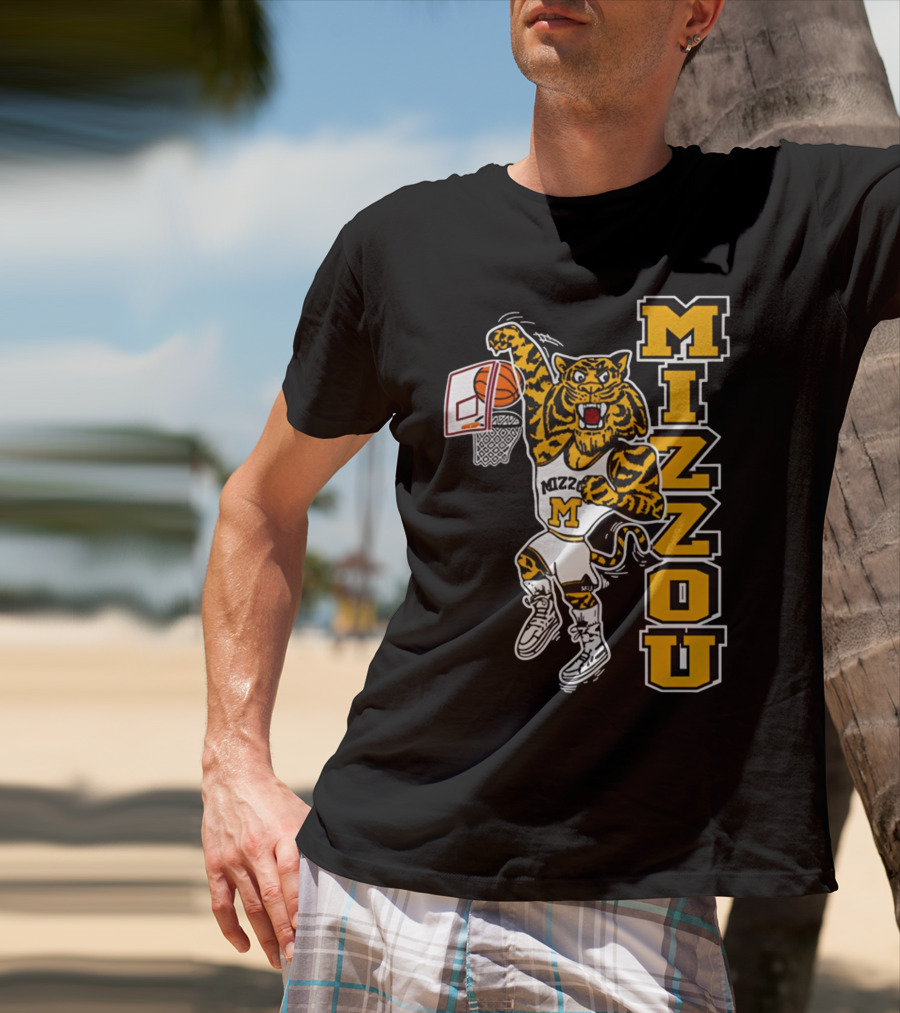Mizzou Missouri Tiger Basketball Slam Dunk T-Shirt