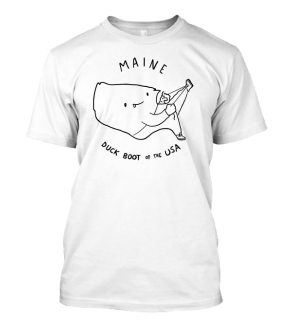 Maine Duck Boot Of The USA Strange Planet T-Shirt