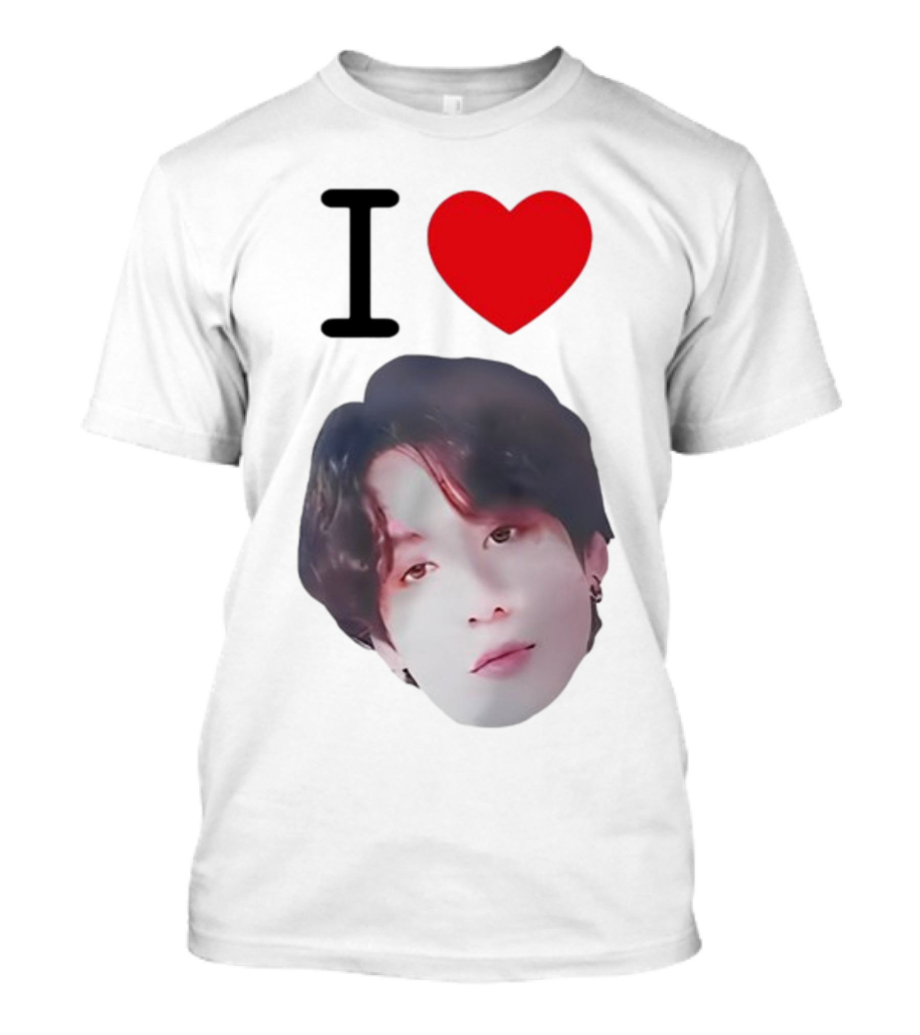 Connor Price I Love Jungkook BTS Face Heart T-Shirt