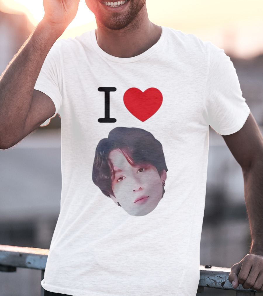 Connor Price I Love Jungkook BTS Face Heart T-Shirt