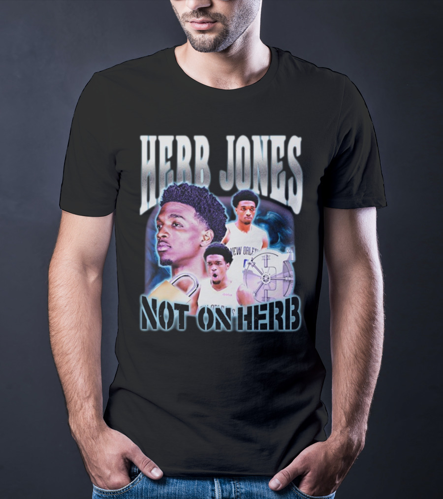 Herb Jones Not On Herb New Orleans Basketball Player Collage T-Shirt