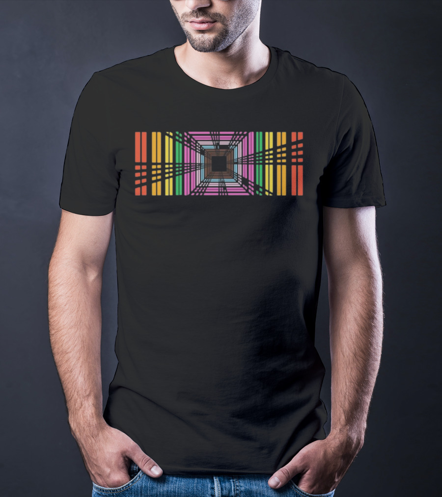 Plaid Pride Rainbow Geometric Grid T-Shirt
