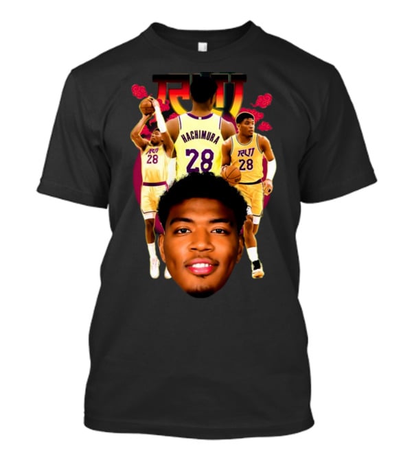 Rui Hachimura 28 Basketball Player Portrait Trio T-Shirt