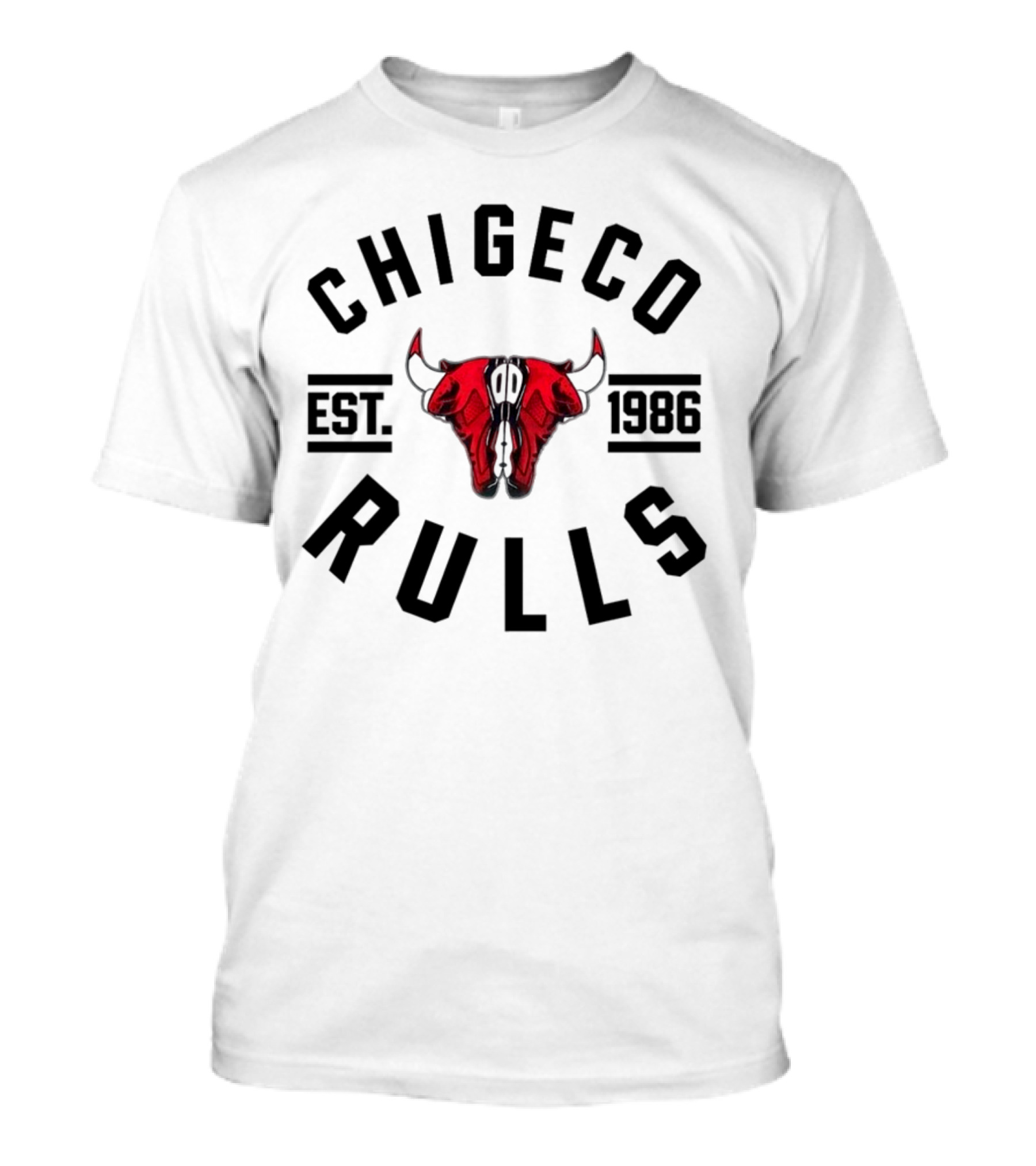 Chigeco Rulls Est 1986 Bull T-Shirt