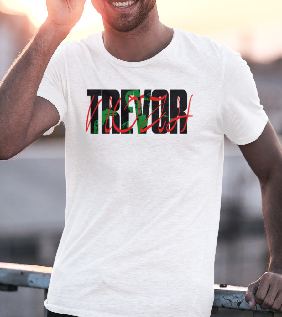 Trevor Noah With Green Art And Red Script T-Shirt