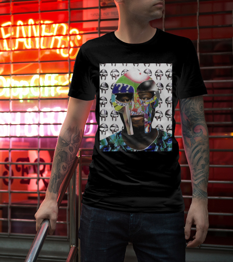 Ian Woods MF Doom Collage Mask T-Shirt