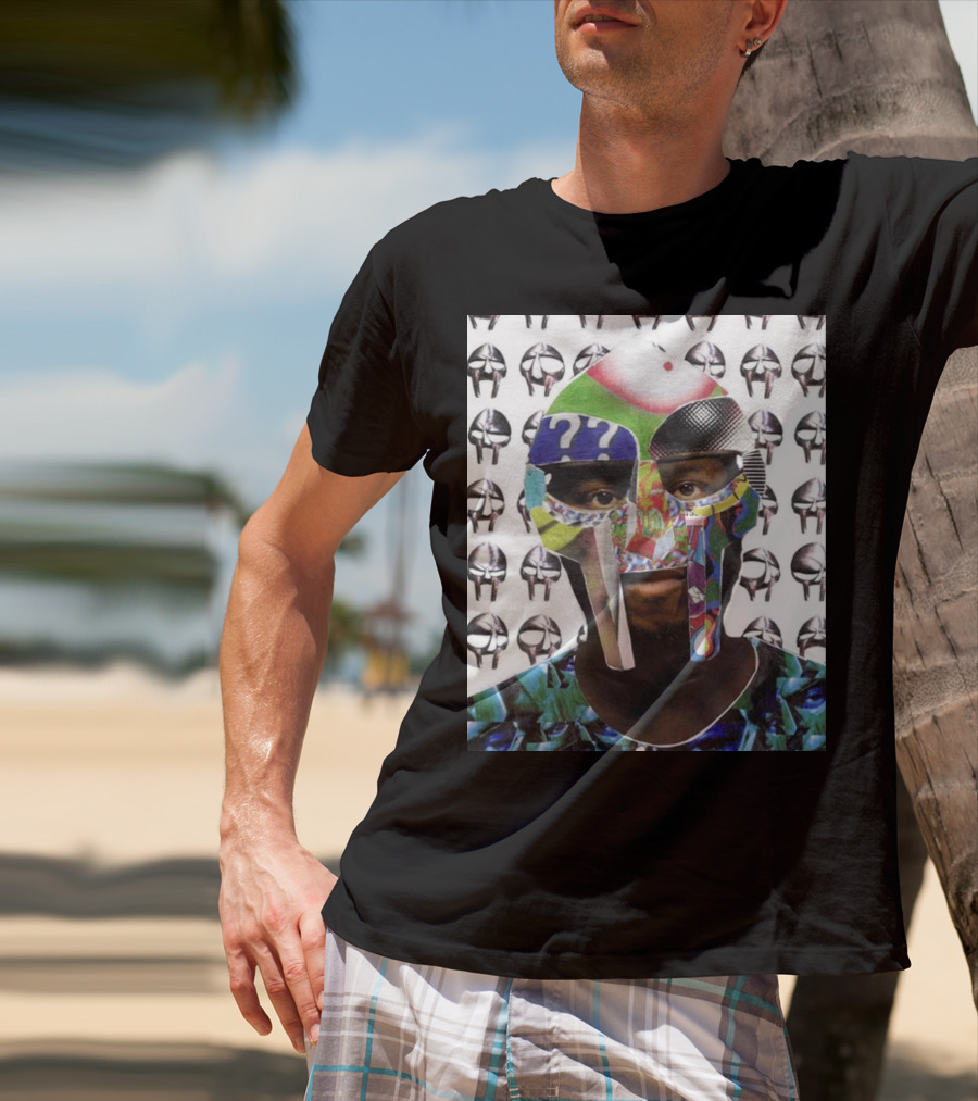 Ian Woods MF Doom Collage Mask T-Shirt